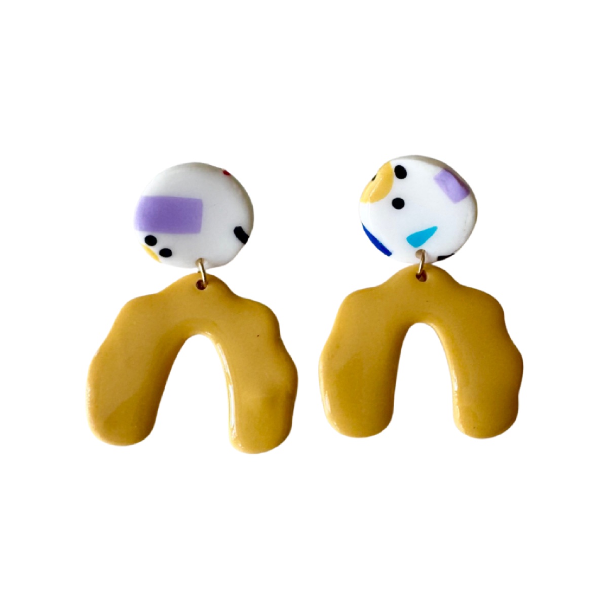 Duna confeti amarillo, pendientes