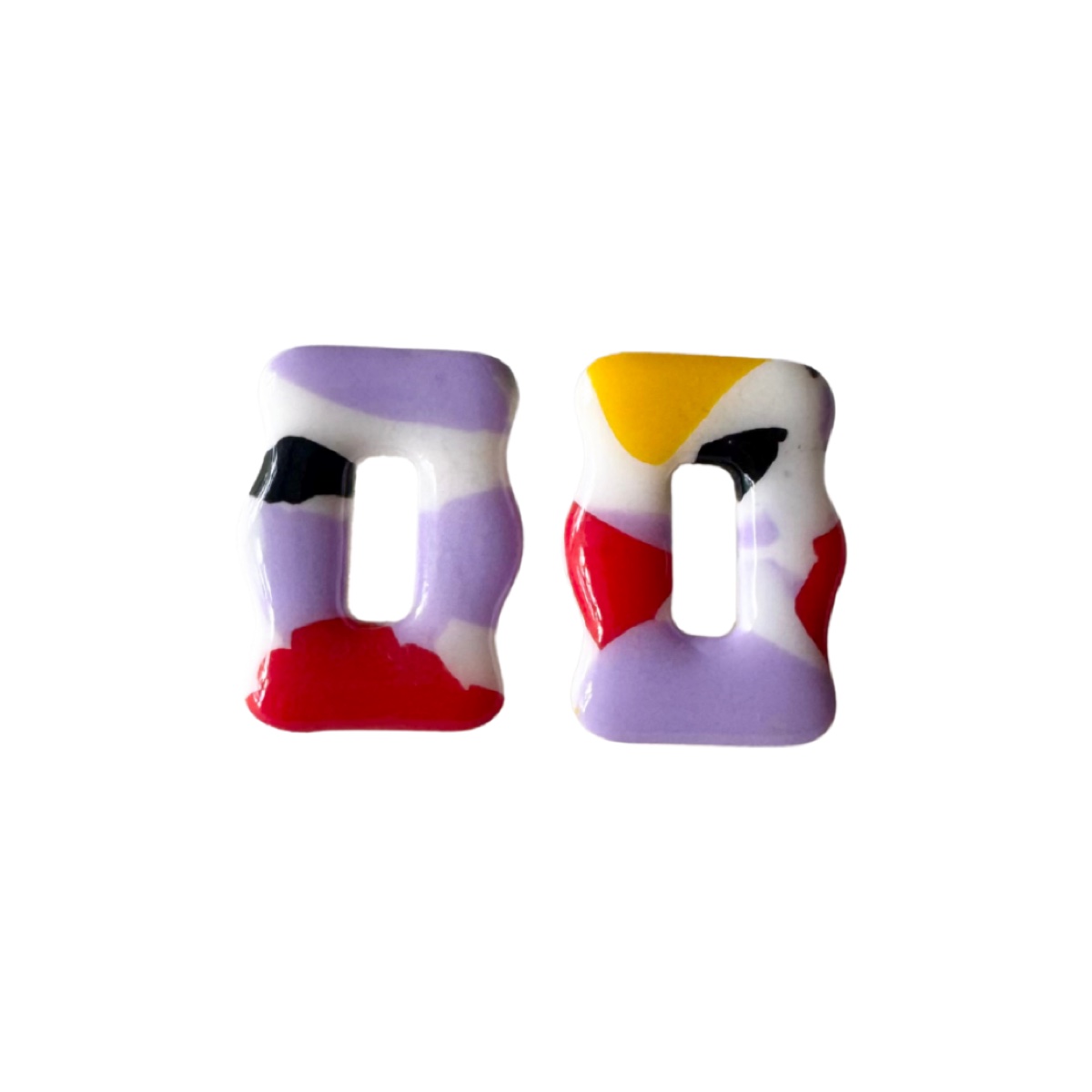 Marea camuflaje multicolor, pendientes