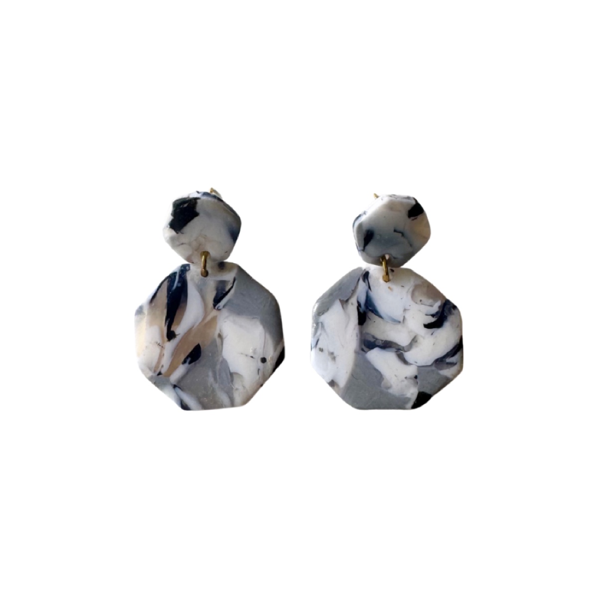 Medusa marmol grises, pendientes