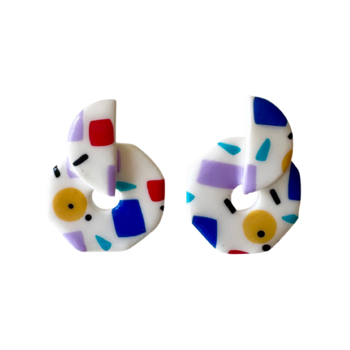Salitre confeti, pendientes