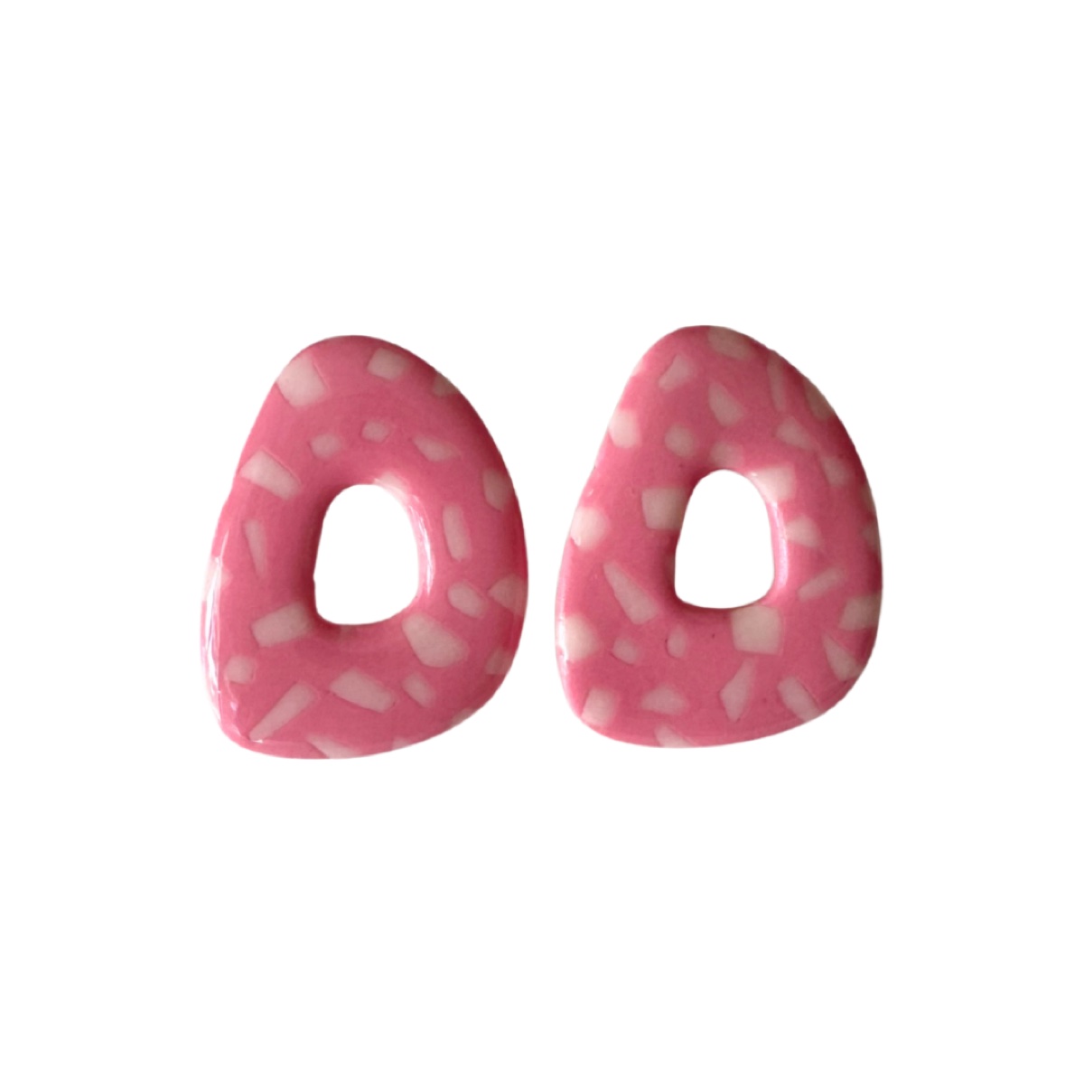 Vera terrazo rosa, pendientes